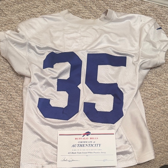 Buffalo Bills NFL white team issued practice jersey